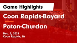 Coon Rapids-Bayard  vs Paton-Churdan  Game Highlights - Dec. 3, 2021