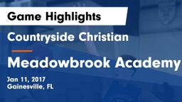 Countryside Christian  vs Meadowbrook Academy Game Highlights - Jan 11, 2017