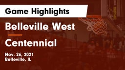 Belleville West  vs Centennial  Game Highlights - Nov. 26, 2021