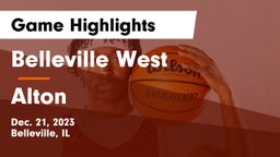 Belleville West  vs Alton  Game Highlights - Dec. 21, 2023