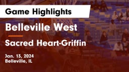 Belleville West  vs Sacred Heart-Griffin  Game Highlights - Jan. 13, 2024