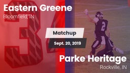 Matchup: Eastern Greene High vs. Parke Heritage  2019