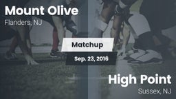 Matchup: Mount Olive vs. High Point  2016
