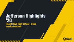 Mount Olive football highlights Jefferson Highlights '20