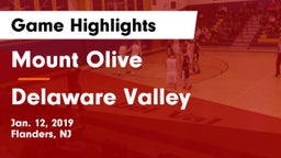Mount Olive  vs Delaware Valley Game Highlights - Jan. 12, 2019