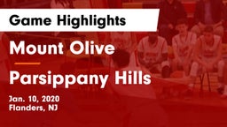 Mount Olive  vs Parsippany Hills  Game Highlights - Jan. 10, 2020