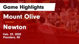 Mount Olive  vs Newton  Game Highlights - Feb. 29, 2020