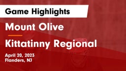 Mount Olive  vs Kittatinny Regional  Game Highlights - April 20, 2023
