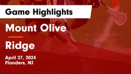 Mount Olive  vs Ridge  Game Highlights - April 27, 2024