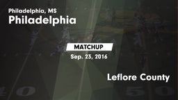 Matchup: Philadelphia High vs. Leflore County 2016