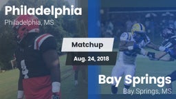 Matchup: Philadelphia High vs. Bay Springs  2018