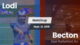 Matchup: Lodi  vs. Becton  2018