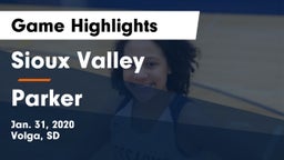 Sioux Valley  vs Parker  Game Highlights - Jan. 31, 2020