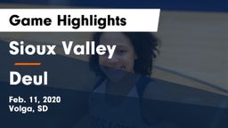 Sioux Valley  vs Deul Game Highlights - Feb. 11, 2020