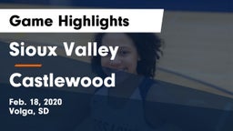 Sioux Valley  vs Castlewood  Game Highlights - Feb. 18, 2020