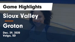 Sioux Valley  vs Groton  Game Highlights - Dec. 29, 2020