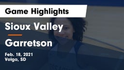 Sioux Valley  vs Garretson  Game Highlights - Feb. 18, 2021