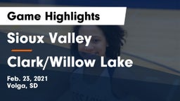 Sioux Valley  vs Clark/Willow Lake  Game Highlights - Feb. 23, 2021