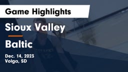 Sioux Valley  vs Baltic  Game Highlights - Dec. 14, 2023