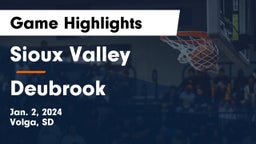 Sioux Valley  vs Deubrook  Game Highlights - Jan. 2, 2024