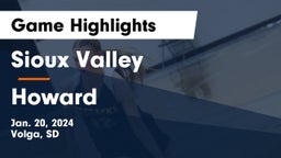 Sioux Valley  vs Howard  Game Highlights - Jan. 20, 2024