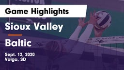 Sioux Valley  vs Baltic  Game Highlights - Sept. 12, 2020