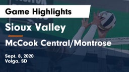 Sioux Valley  vs McCook Central/Montrose  Game Highlights - Sept. 8, 2020