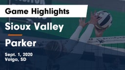 Sioux Valley  vs Parker  Game Highlights - Sept. 1, 2020