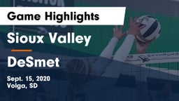 Sioux Valley  vs DeSmet  Game Highlights - Sept. 15, 2020
