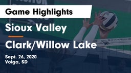 Sioux Valley  vs Clark/Willow Lake  Game Highlights - Sept. 26, 2020