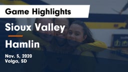 Sioux Valley  vs Hamlin  Game Highlights - Nov. 5, 2020