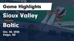 Sioux Valley  vs Baltic Game Highlights - Oct. 30, 2020