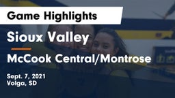 Sioux Valley  vs McCook Central/Montrose  Game Highlights - Sept. 7, 2021