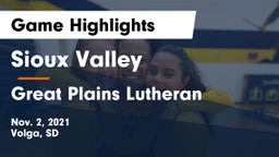 Sioux Valley  vs Great Plains Lutheran Game Highlights - Nov. 2, 2021