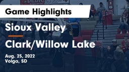 Sioux Valley  vs Clark/Willow Lake  Game Highlights - Aug. 25, 2022