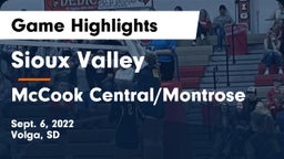 Sioux Valley  vs McCook Central/Montrose  Game Highlights - Sept. 6, 2022