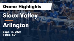 Sioux Valley  vs Arlington Game Highlights - Sept. 17, 2022