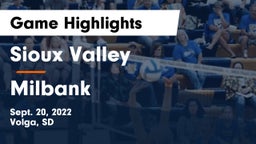 Sioux Valley  vs Milbank  Game Highlights - Sept. 20, 2022