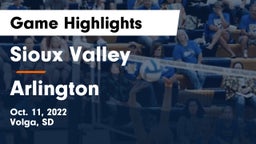 Sioux Valley  vs Arlington  Game Highlights - Oct. 11, 2022
