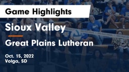 Sioux Valley  vs Great Plains Lutheran  Game Highlights - Oct. 15, 2022