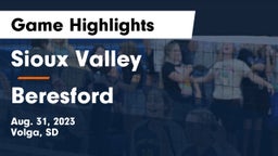 Sioux Valley  vs Beresford  Game Highlights - Aug. 31, 2023
