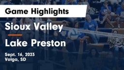 Sioux Valley  vs Lake Preston  Game Highlights - Sept. 16, 2023