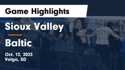 Sioux Valley  vs Baltic  Game Highlights - Oct. 12, 2023
