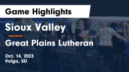 Sioux Valley  vs Great Plains Lutheran  Game Highlights - Oct. 14, 2023