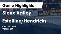 Sioux Valley  vs Estelline/Hendricks Game Highlights - Oct. 31, 2023