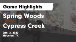 Spring Woods  vs Cypress Creek  Game Highlights - Jan. 2, 2020