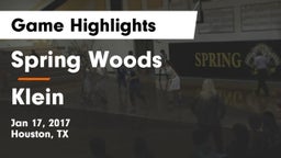 Spring Woods  vs Klein  Game Highlights - Jan 17, 2017