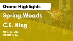Spring Woods  vs C.E. King  Game Highlights - Nov. 15, 2021