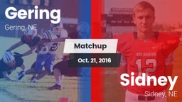 Matchup: Gering  vs. Sidney  2016