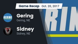 Recap: Gering  vs. Sidney  2017
